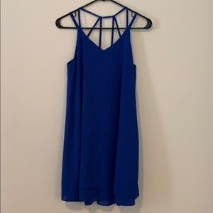 Solid Color Dress with Layered Bottom